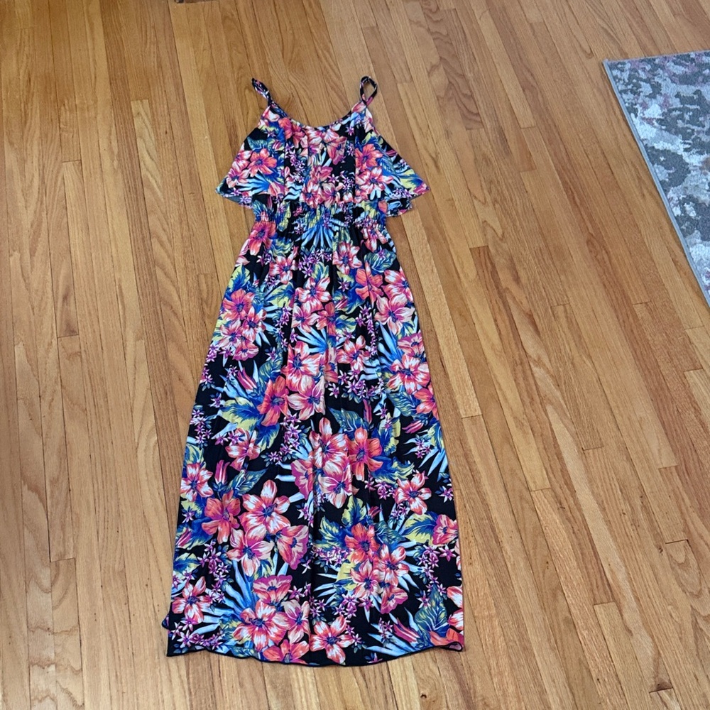 Floral Maxi Dress with Spaghetti Straps